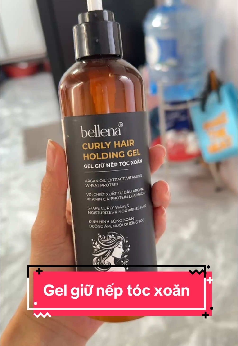 Gel giữ nếp tóc xoăn bồng bềnh #chamsoctoctainha #uontocdep #duongtoc #tocxoan #serumduongtoc #chamsoctoc 