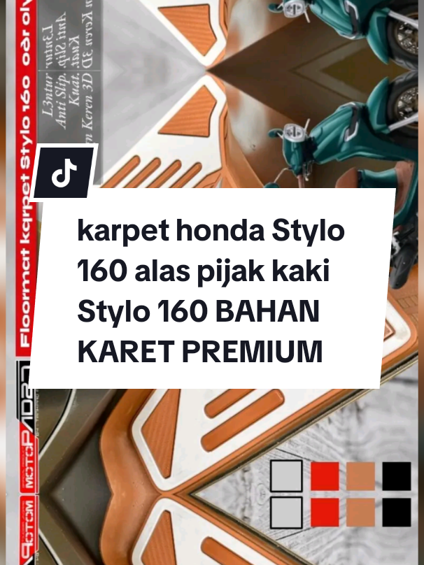 karpet honda Stylo 160 alas pijak kaki Stylo 160 BAHAN KARET PREMIUM #karpetmotor #honda #stylo #stylo160 