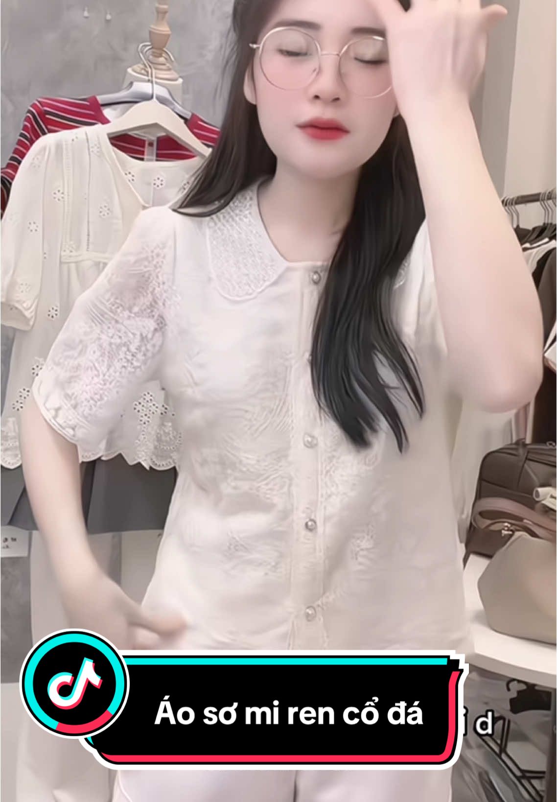 Áo sơ mi ren cổ đá #hottrent #xuhuong #thinhhanh #aosomi #sominu 