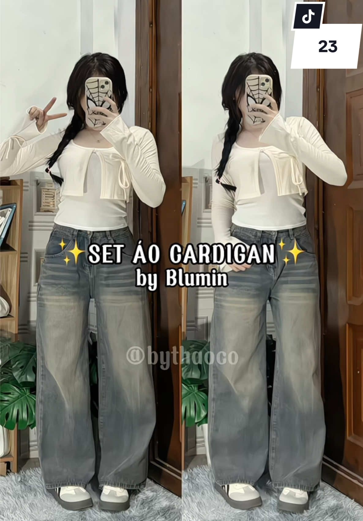 outfit đơn giản mà coi xinh nèeee @Blumin #xh #fyp #viral #haul #review #bythaoco #outfit #phoidoxinh #thoitrangnu #setcardigan 