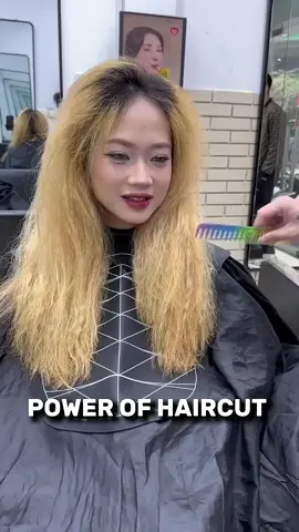 power of haircut 💇‍♀️ 👌 #foryoupage #hairstyle #stylist #haircut #fyp #foryou #satisfying 