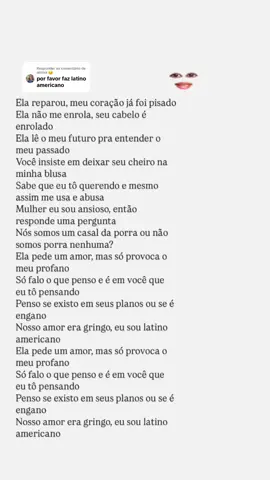 Respondendo a @amora 😚 #objetofalante #latinoamericano #drinhosp #bacoexudoblues #letras #letrademusica 