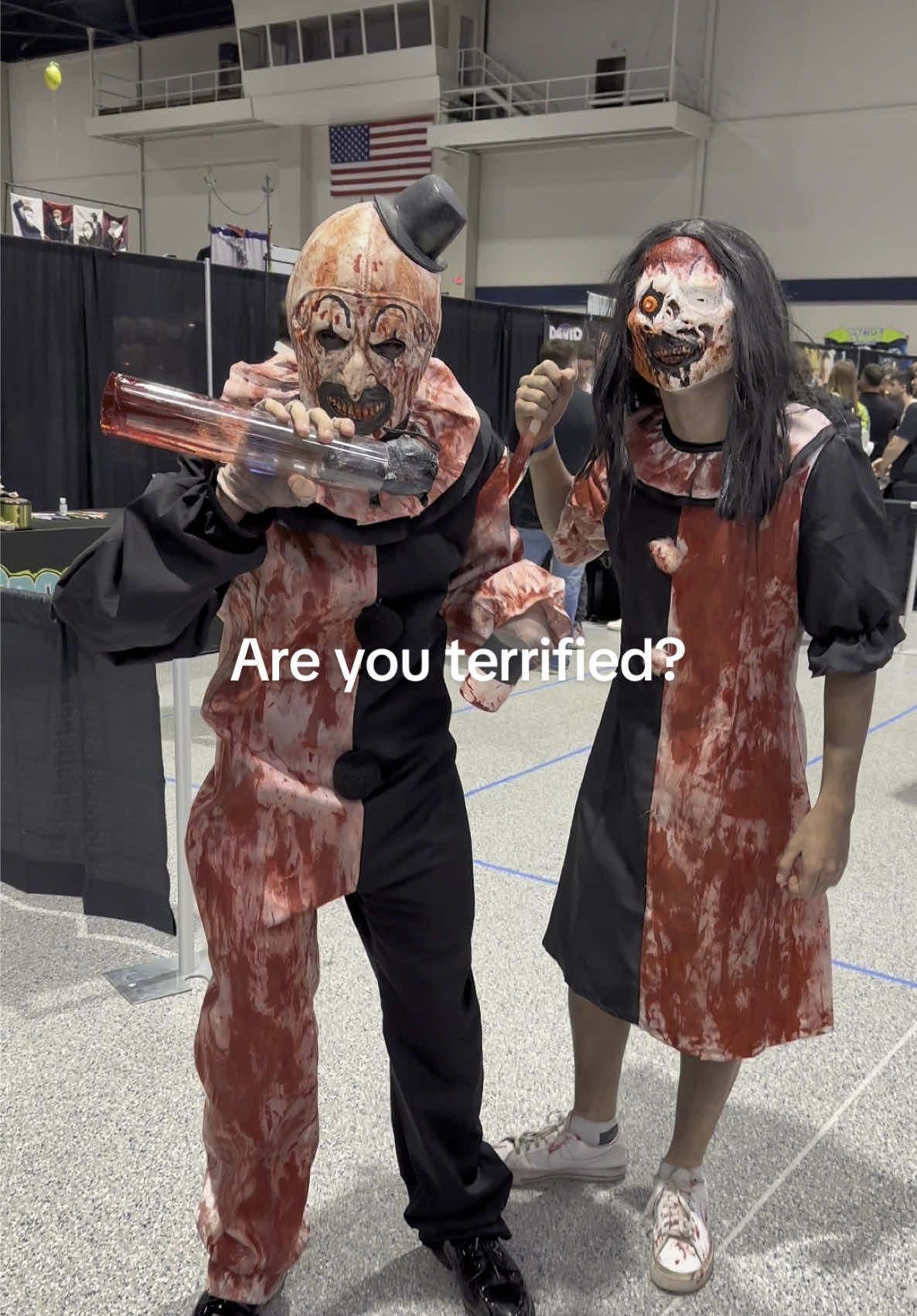 Are you Terrified? We were at Spookala!!  #spooky #halloween #terrifier #art#horror #scary #haunted #spookala #slasher #horrormovie #foryou #forypupage #cosplay 