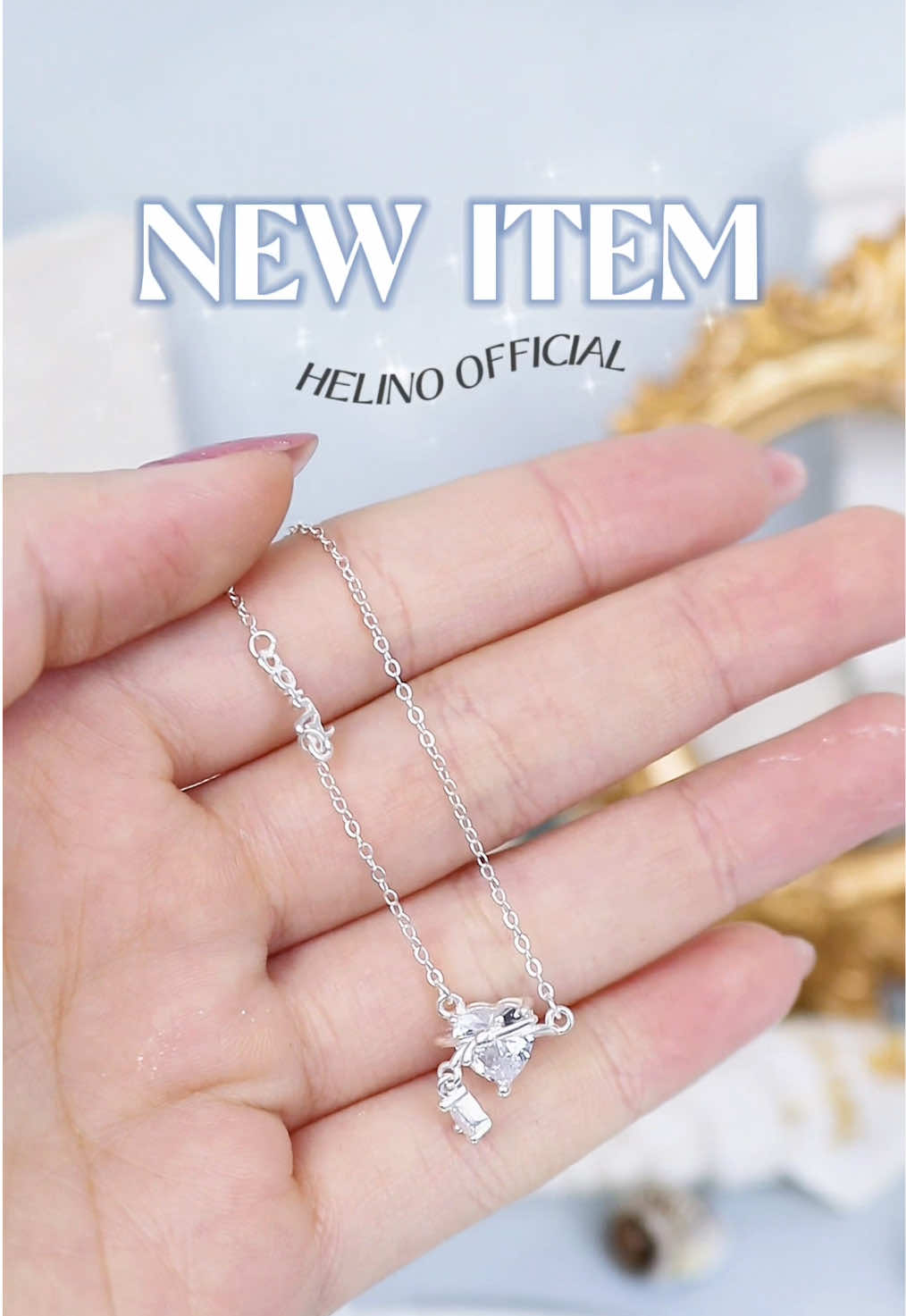 Nhà HELINO cho ra mắt mẫu dây chuyền mặt đá trái tim mix đá giọt nước mới siêu yêu siêu xinh đây ạ #trangsuc #trangsucbac #nhandoi #helino #viral #xuhuong #fyp #NTD 