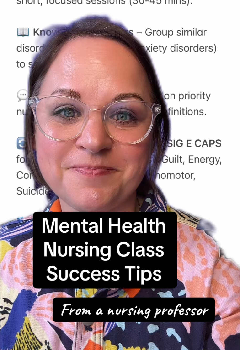 The formula for success in your mental health class is nursing knowledge + clinical judgment + practice questions!  #mentalhealthnursingstudent #nursingstudentsoftiktok #nursingprofessor #nursingschoolexams 