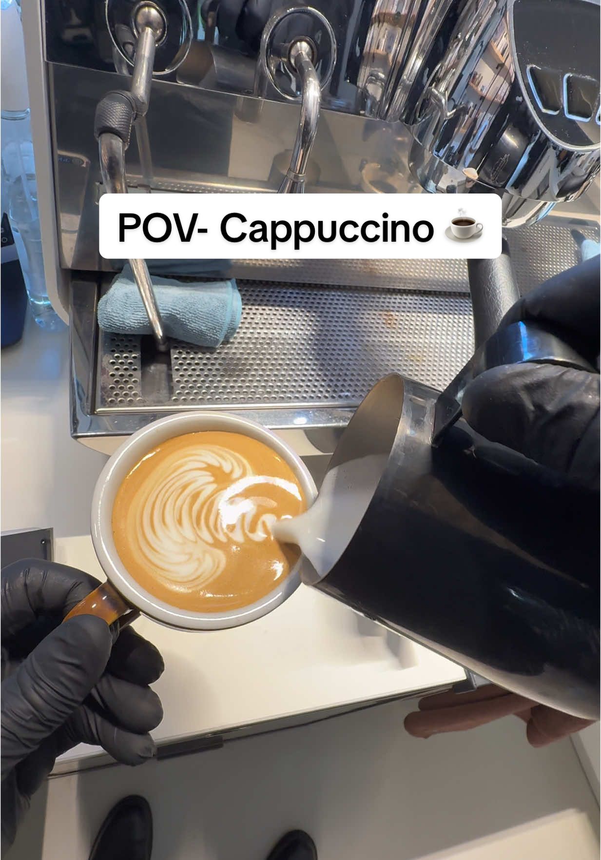 POV- Cappuccino ☕️ @Spicekix Coffee #latteart #coffee #cappuccino #pov #barista #satisfying 
