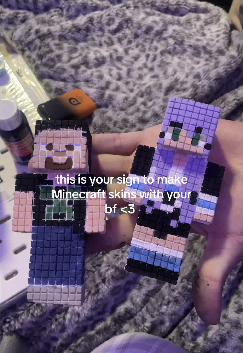 these came out so cute ❤️❤️ kit is from five below! #Minecraft #minecraftmovie #minecraftmemes #datenight #dateidea #diyproject #videodiary #adayinmylife #diary #fyp #Vlog #trinkets #blindbox 