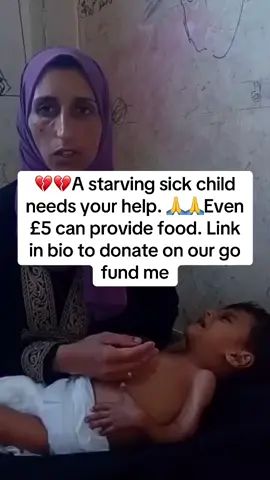 A starving child needs your help. Even £5 can provide food. Link in bio. They lost everything. No home, no food, no medicine. Will you help?