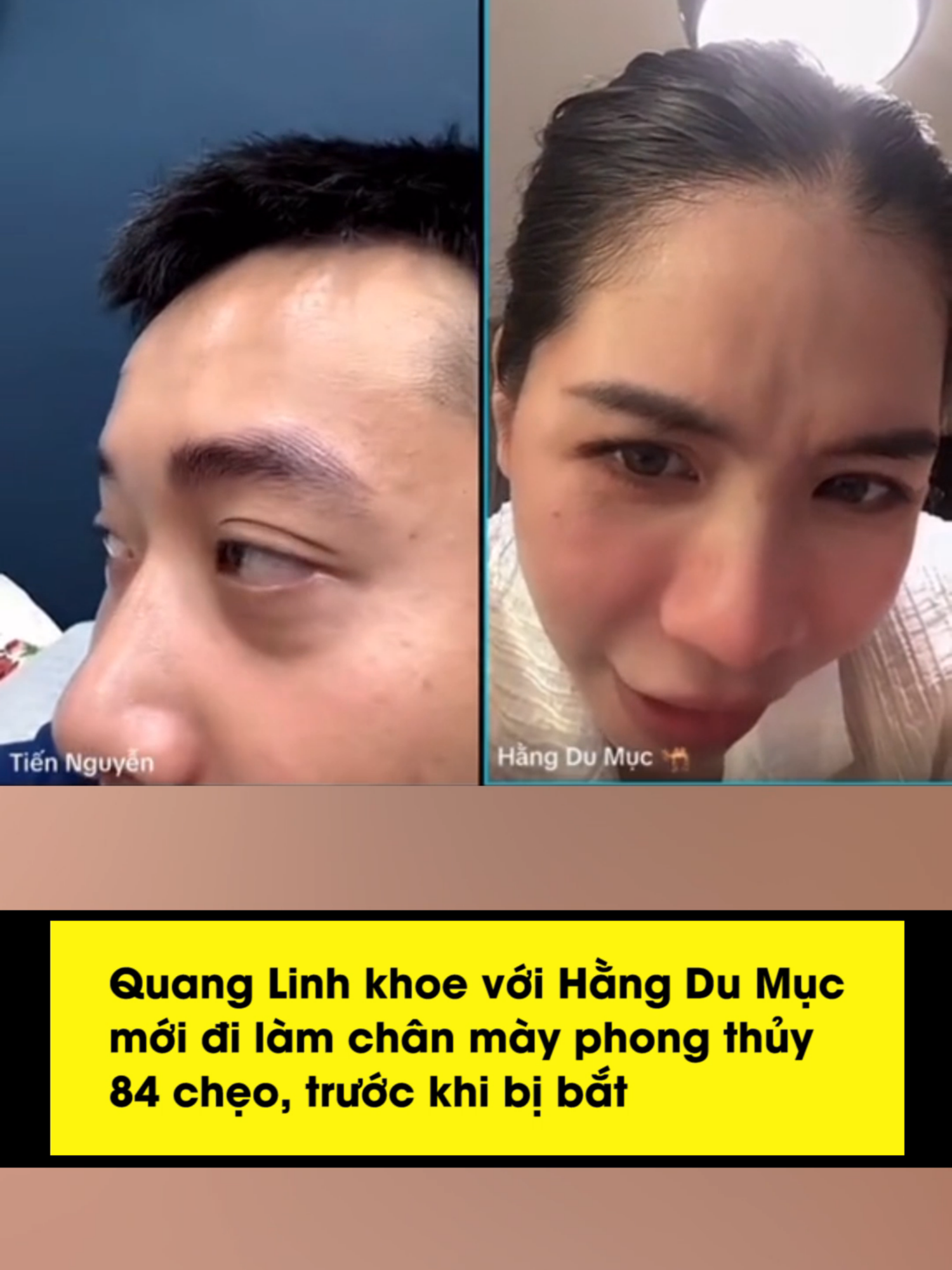 Quang Linh khoe với Hằng Du Mục mới đi làm chân mày phong thủy 84 chẹo, trước khi bị bắt #khaunghiep #hangdumuc #quanglinh