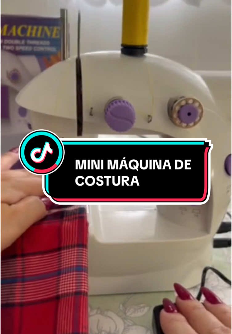 Link na Bio!! 🧵⚡ Mini Máquina de Costura Portátil Elétrica com Pedal – Bivolt 110V/220V