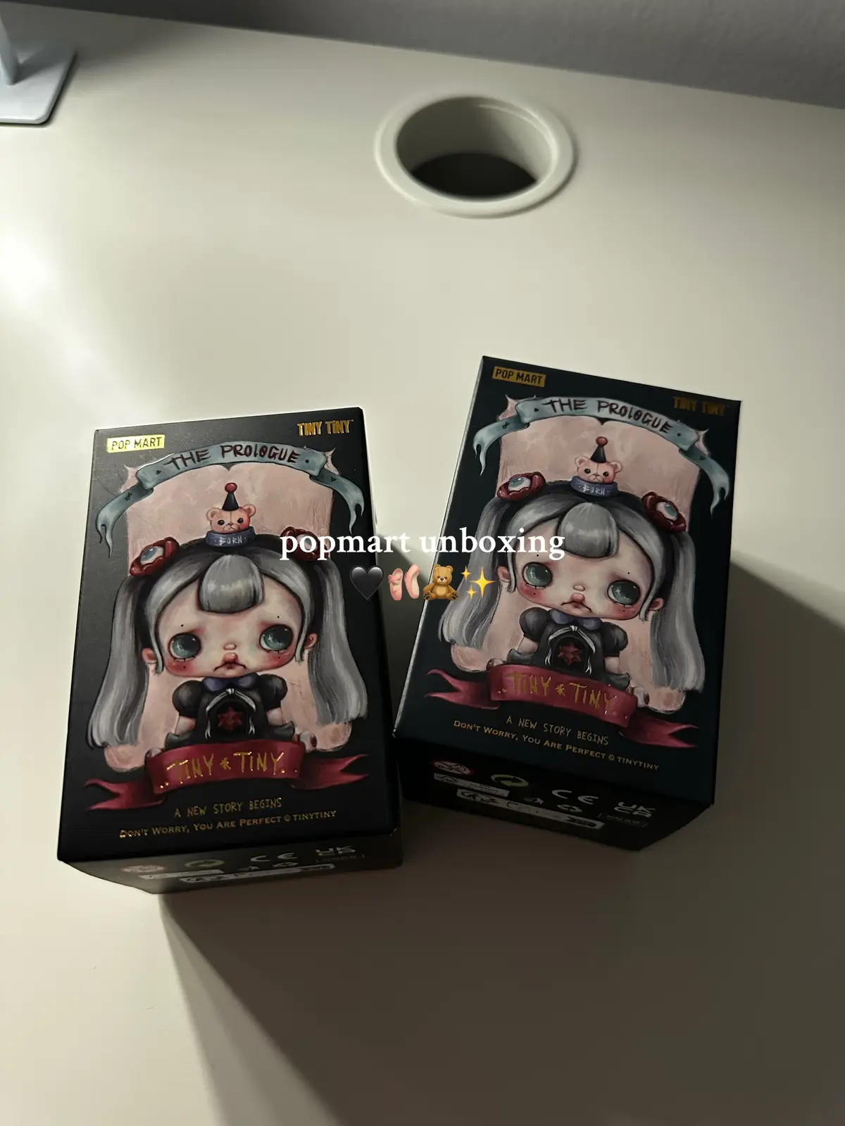 I had to get some of these , they’re so cute and so detailed I love them sm 🥹🖤  #popmart #popmartunboxing #tinytiny #theprologue #fypシ #foryoupage 