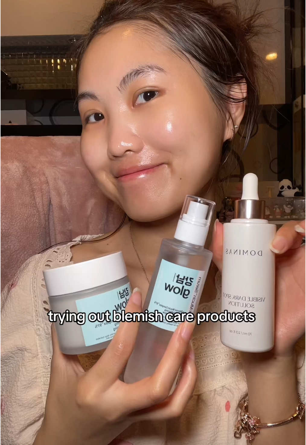 this was my first time trying these products and I can’t wait to see the effects after 3 weeks @Gangnam Glow @bysophieofficial #bysophie #kbeauty #dominas #darkspot #antiaging #skincare #pdrn #snailmucin #gangnamglow #glassskin 