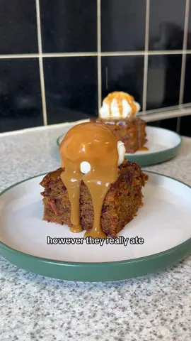 CARROT CAKE STICKY TOFFEE PUDDING