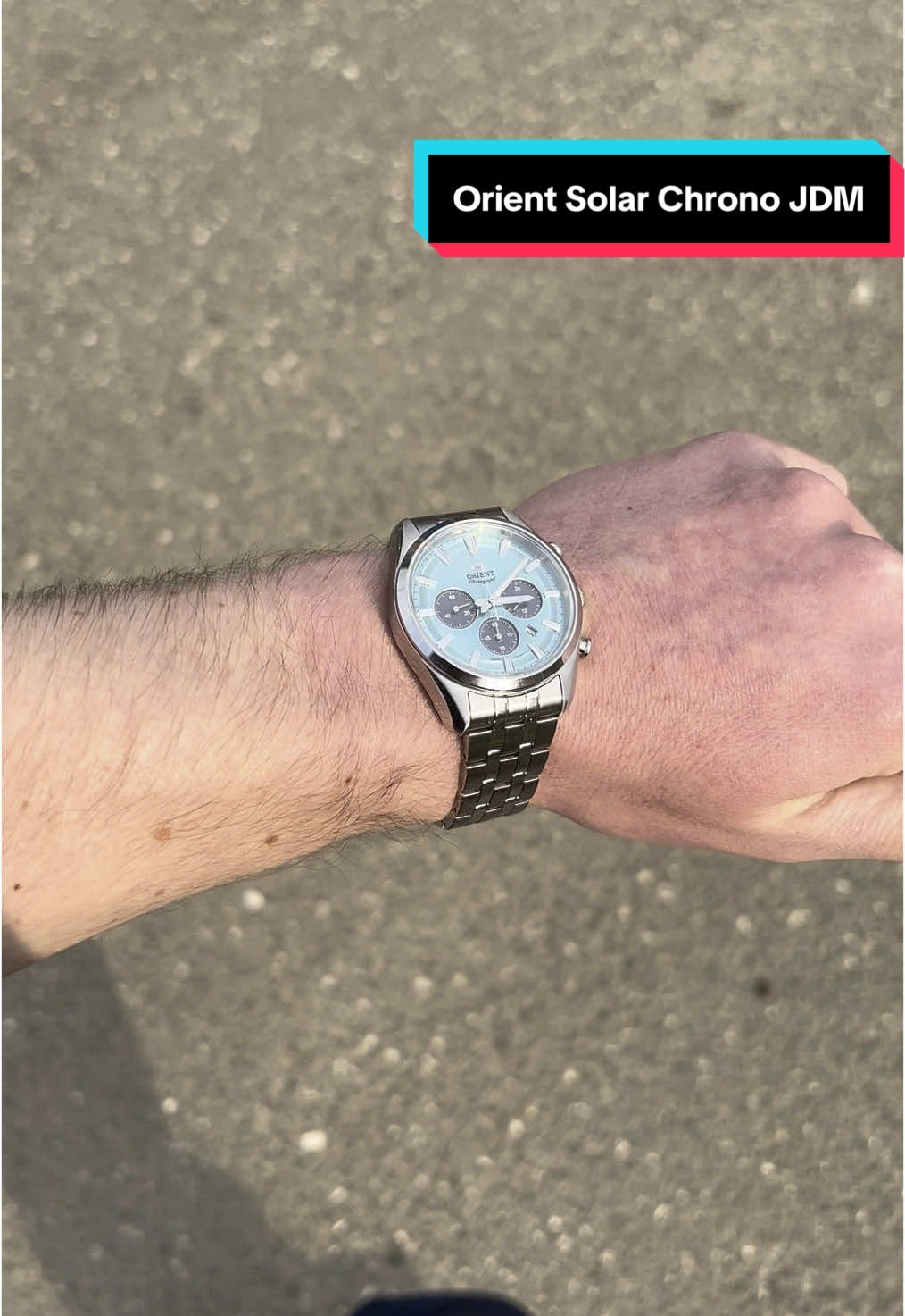 Look at this stunning Orient Contemporary RN-TX0304L Panda Sky Blue Solar Chronograph🤓 #orient #solar #watch #quartz #fyp #watchtillend 