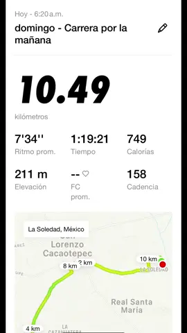 Día 13 corriendo, esta vez corrí mis primeros 10k. Que emoción y que satisfacción siento conmigo misma, era una meta que quería lograr y aquí estoy. Gracias mi amor platónico @PavRunner porque me motivaste a empezar a correr. Te amo ❤️  este pequeño logro se lo dedico a mi esposo y a mis dos hijos Pablo y Paula, que son mi mayor motivación. Los amo infinitamente. ✨🤍 #runner #motivacionpersonal #runners #correr #10k #meta #salud #Running #parejas #paratii 