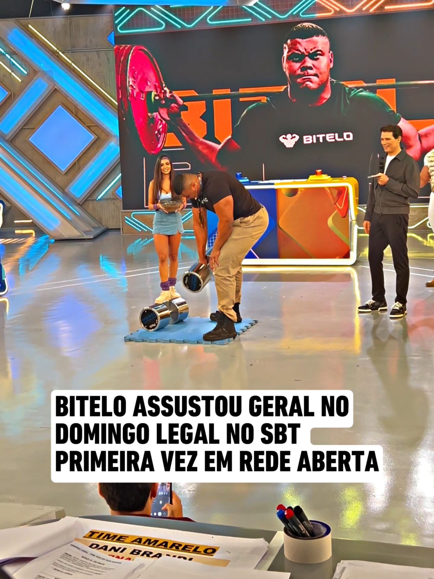 Bitelo assustou geral no SBT , primeira vez ao vivo em uma emissora #bitelo #maromba