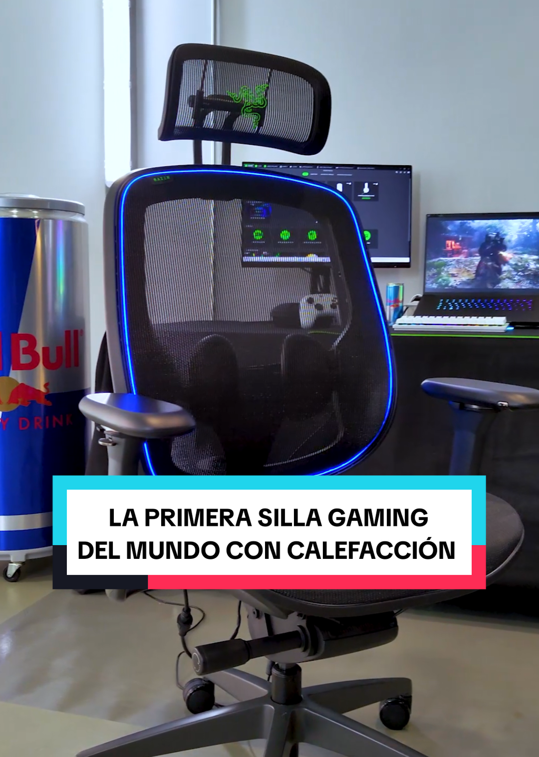La primera silla gaming del mundo con calefacción y refrigeración 😱 Es un proyecto de @Razer llamado Arielle, todavía es un prototipo y es espectacular. Gracias @Razer Espana por la experiencia. #silla #sillagaming #razer #techtok #fyp 