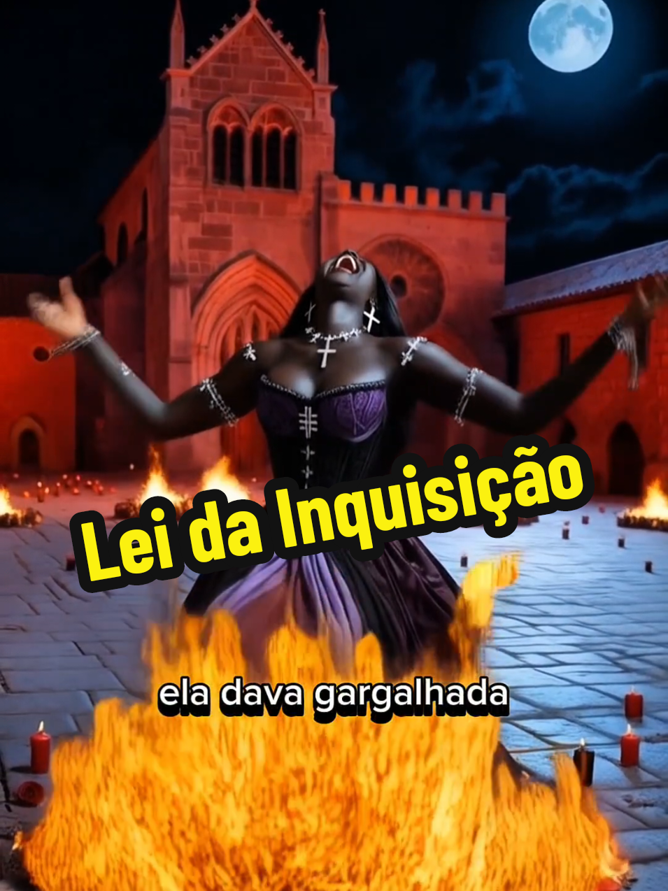 Lei da Inquisição  . #pontosdeumbanda #umbanda #quimbanda #candomble #mulambo #mariamulambo #trancarua #trancaruas #macumbaprairprofy #fé #entidades #sarava #aiart #iaart #exu 