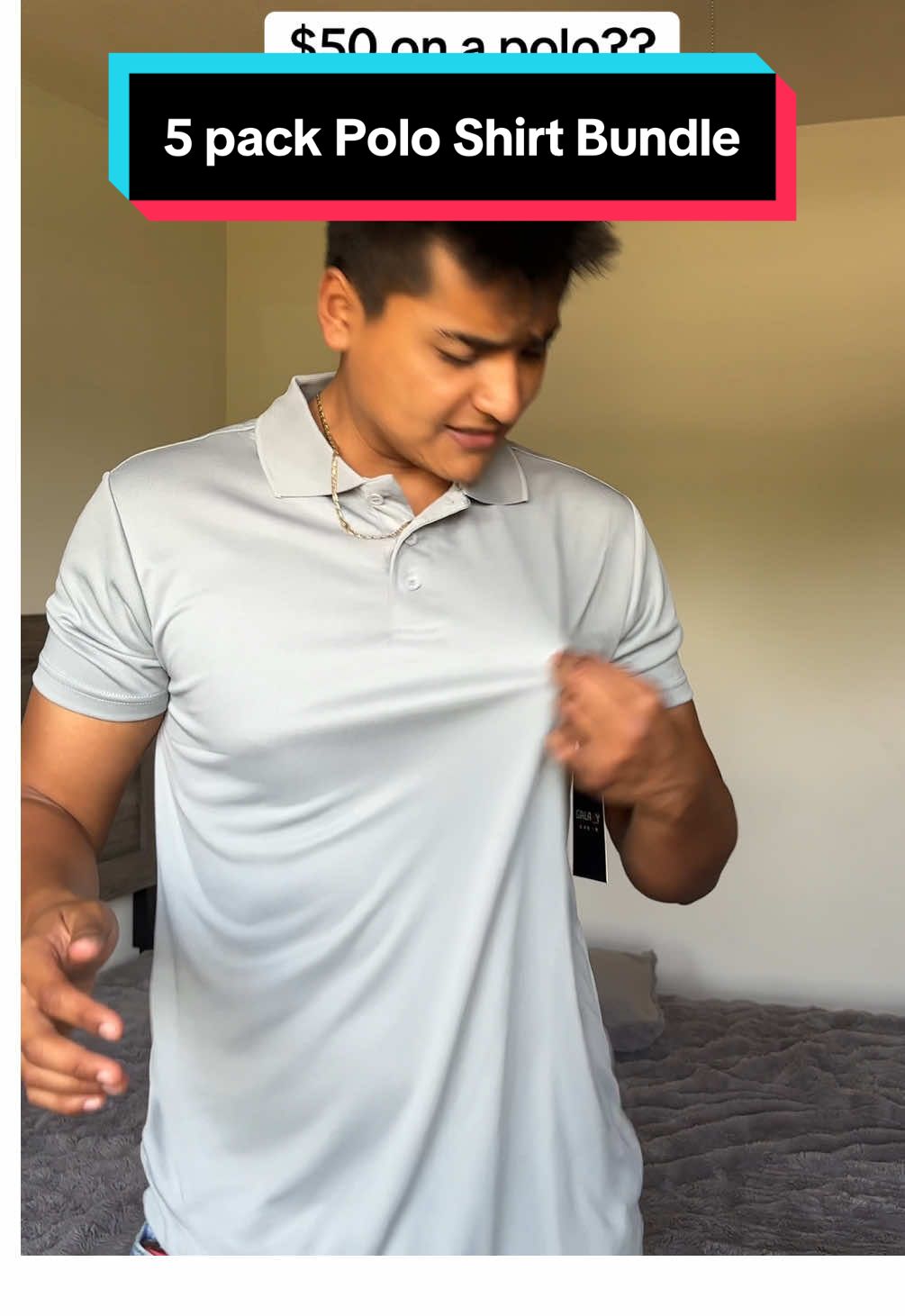 Five pack of polos #menspolos #collarshirt #tiktokmademebuyit 