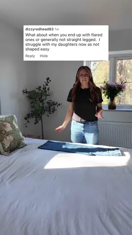 How to fold wide leg jeans 
