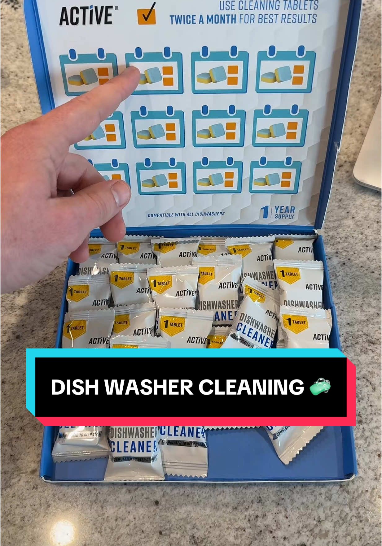 If you want clean dishes then you need a clean dish washer 🧼🫧 try these dishwasher cleaning tables from active! #dirtydishes #KitchenHacks #dishwasher #cleaning #CleanTok #lifehacks #tiktokshopfinds #active 