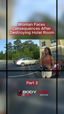 Woman Faces Consequences After Destroying Hotel Room Part 3 #bodycam #copsoftiktok #crime #foryoupagе #police #cops #fyp #caught
