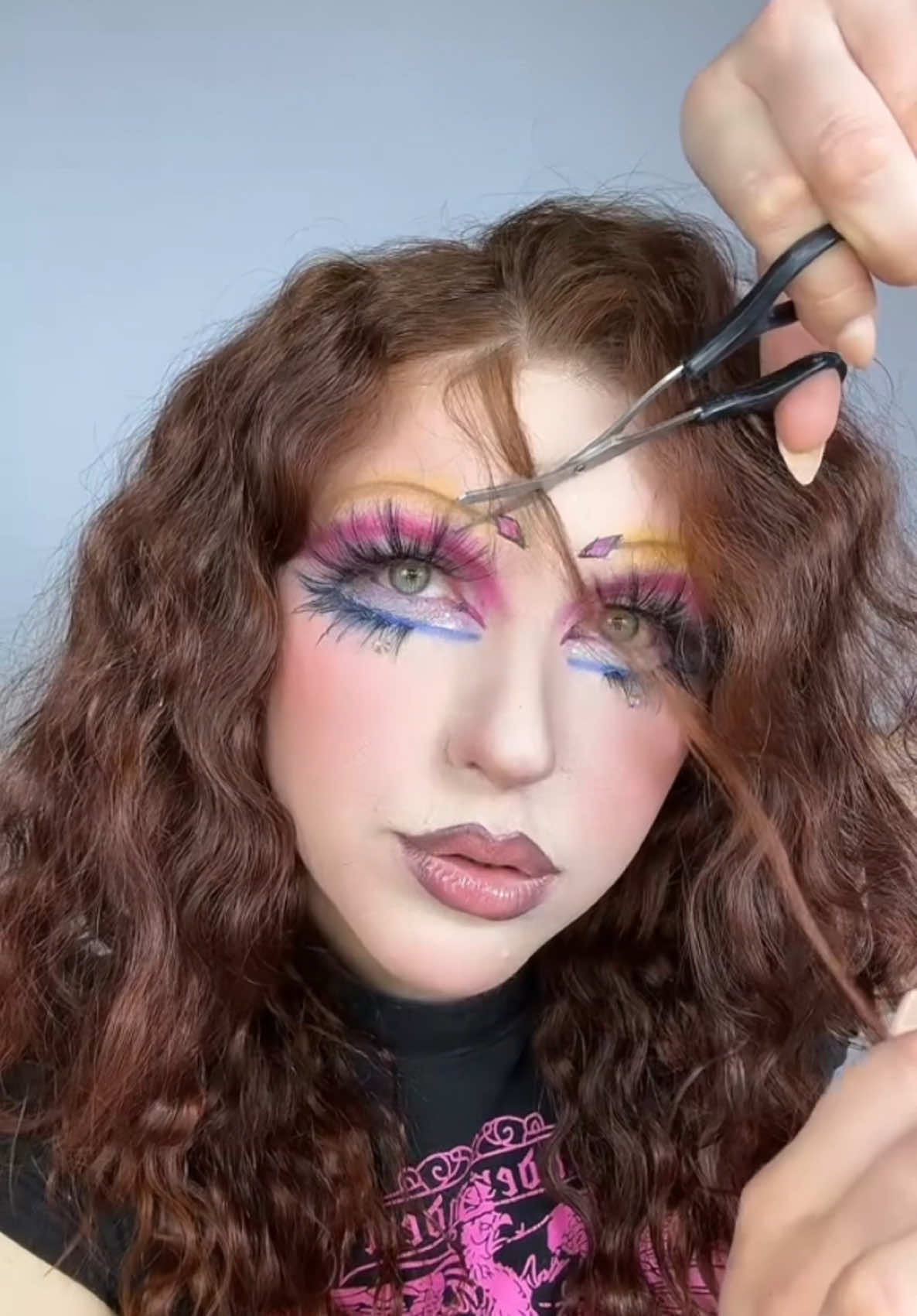 Idk if this was a good idea but it was worth a try!!  @chappell roan  #makeup #sfx #grwm 