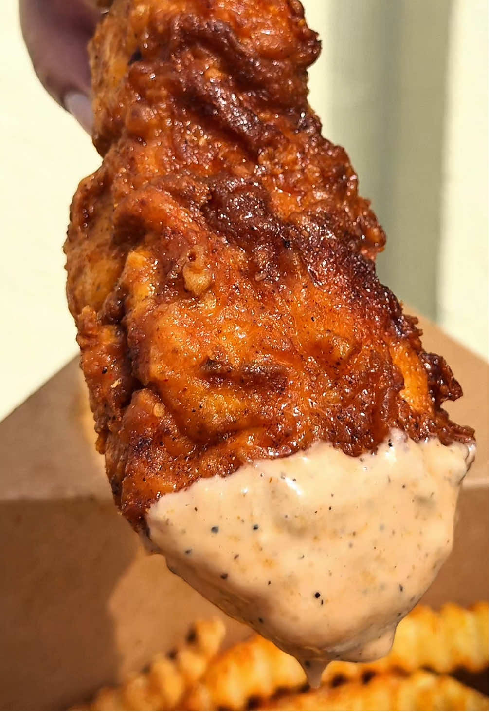 Our spicy, crispy jumbo tenders are here—fresh, hot, and just waiting to be enjoyed. It’s the Chicken Fire way 🔥  .  .  .  #foodtiktok #lunchtime #orlando #chicken #dt  