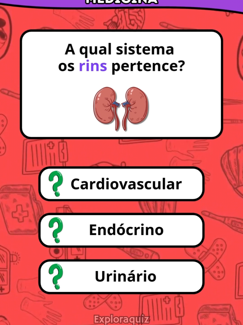 Quiz de medicina #quiz #medicina #perguntas #anatomia #corpohumano 