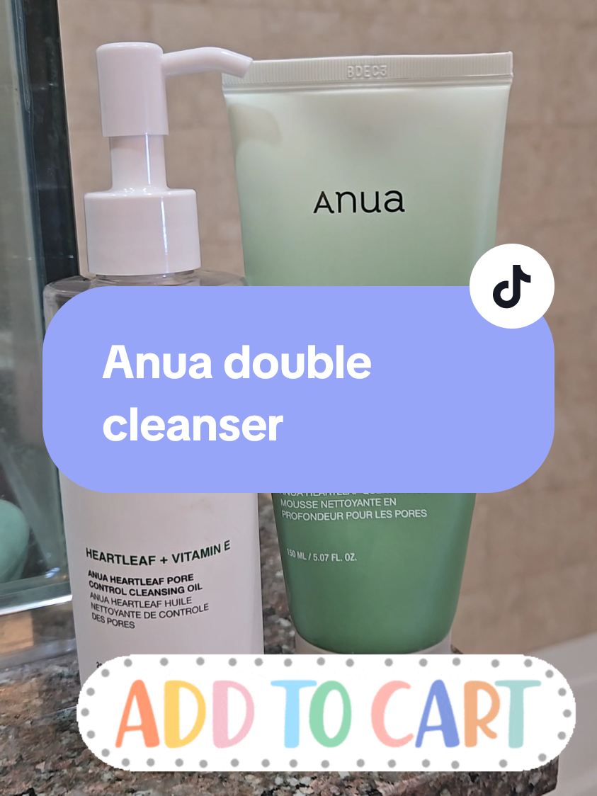 Stop avoiding oil cleansers! This double cleansing duo from Anua is my favorite! #anua #oilcleansing #oilyskin #combinationskin #doublecleansing #skincareover40 #makeupremover #bestmakeupremover 