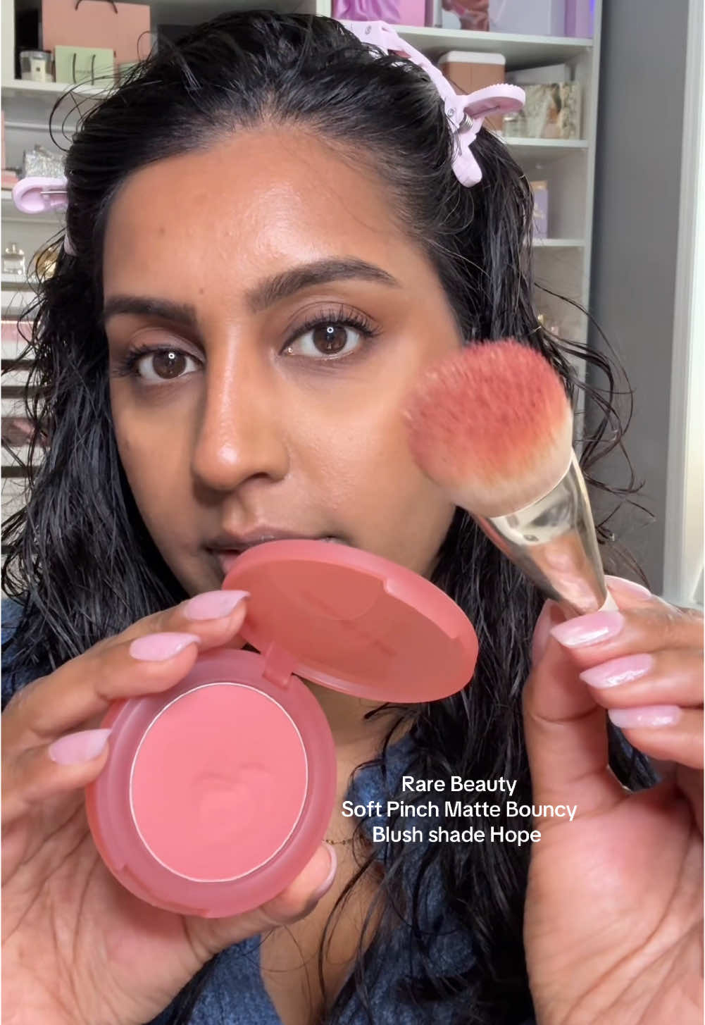New @Rare Beauty Soft Pinch Matte Bouncy Blush #RareBeauty #RareRoutine #RareBeautyBouncyBlush #SoftPinchMatteBouncyBlush 