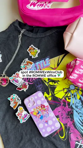 how many #ROMWExWinxClub items did you see in the ROMWE office? 👀👇 @winxclubofficialtiktok #winxclub