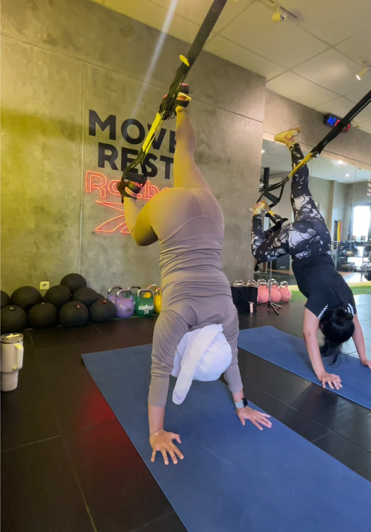 hwaa finally bisa tanpa elbow🙇‍♀️ #suspension #trx 