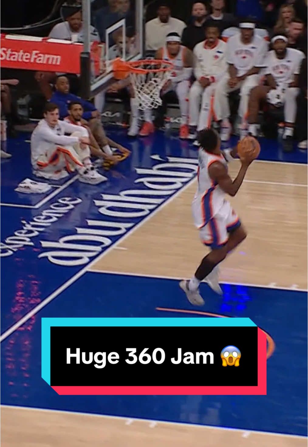 OG SEALS A KNICKS WIN WITH THE 360 JAM 🔥👏 #NBA #Basketball #Knicks #NYKnicks #NewYorkKnicks 