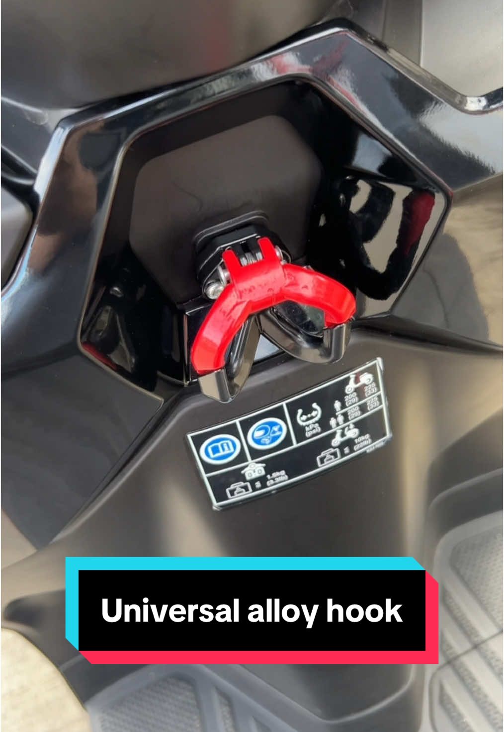 Universal alloy hook #hook #universalhook #alloyhook #double #hondaclick #click #fy #fyp #fypage #foryou #foryoupage #foryoupageofficiall #helmethook 