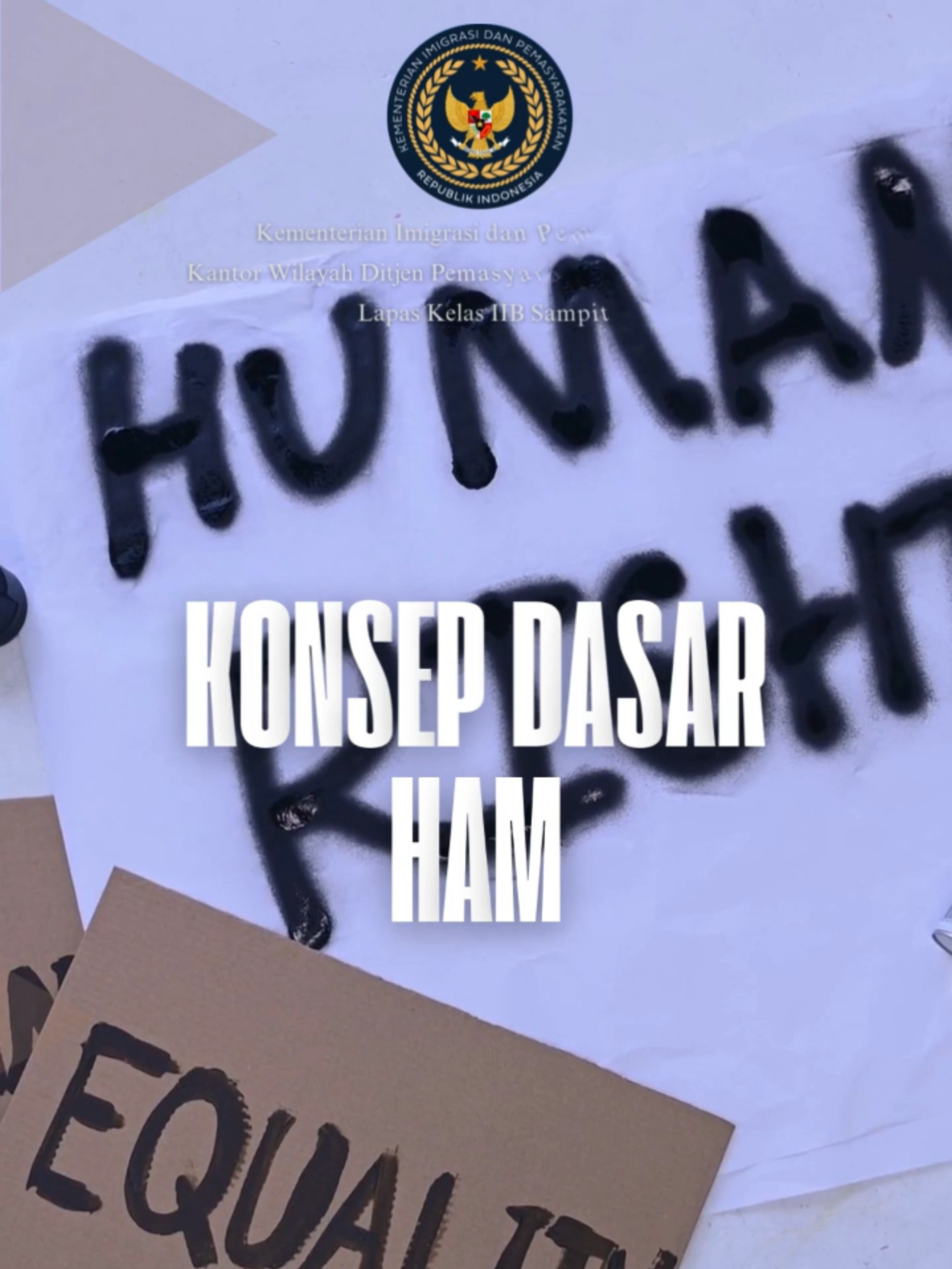 Halo pahari #lapassampit KONSEP DASAR HAM Hak asasi manusia (“HAM”) adalah hak dasar atau pokok yang dimiliki manusia. Secara harfiah, istilah HAM berasal dari bahasa Prancis “droits de ‘I home” , dalam bahasa Inggris “human rights” , dan dalam bahasa Arab “huquq al- insan”. HAM merupakan hak yang melekat pada martabat manusia sebagai makhluk ciptaan Tuhan, dan HAM dibawa sejak manusia ada di muka bumi, sehingga HAM bersifat kodrati dan bukan pemberian manusia atau negara. Kesimpulannya, HAM adalah hak dasar atau hak pokok yang dimiliki manusia, yang diberikan oleh Sang Pencipta dan melekat sejak manusia lahir, dan tidak dapat dihilangkan oleh siapapun, termasuk negara. Kontributor Humas Lapas Sampit #kemenimipas #Ditjenpas #pemasyarakatan #guardandguide #DitjenpasKalteng #IPutuMurdiana #infoimipas
