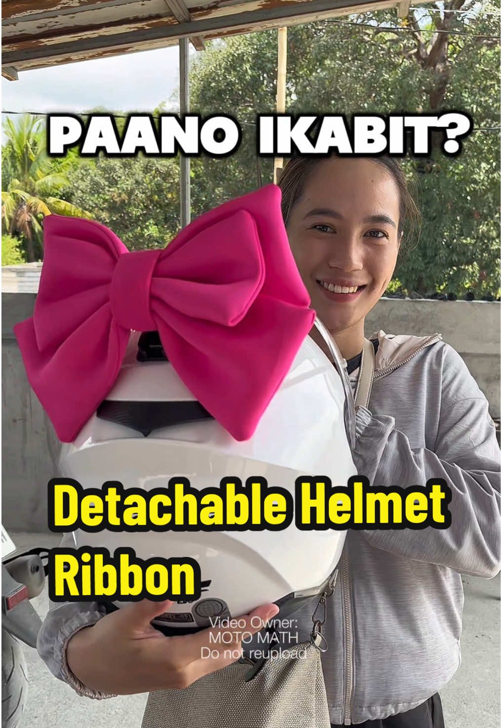 Tutorial on how to install detachable helmet ribbon accessories for girl and women #helmetribbon #tutorial #installation #detachable #ladyrider #helmet #ribbon #helmetbow #helmetaccesories 