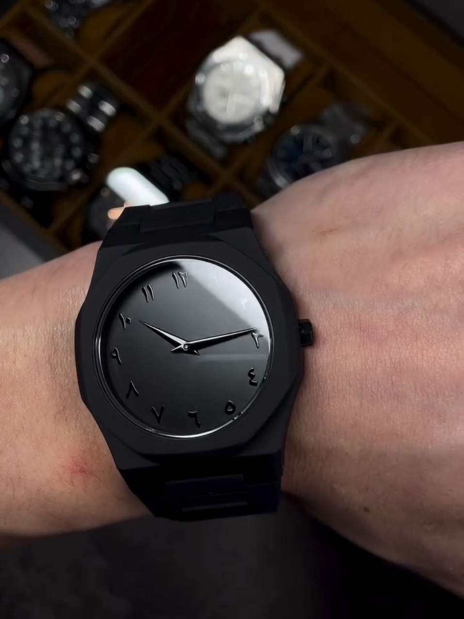 but personality matters, and bost your personality with Aura Watch 🖤😈 . . . . #watch #blackarabicwatch #luxurylife #luxurywatches #watchespakistan #wkstore #luxurydesign #aura #aurawatch 