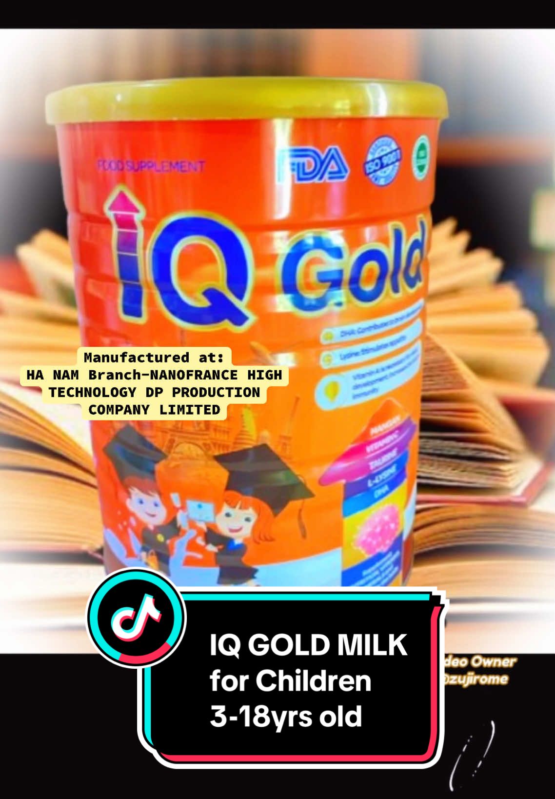 IQ GOLD MILK good for Children aged 3-18 yrs old. Made from healthy ingredients that helps to enhance kids focus, memory and intelligence. Manufactured at HA NAM Branch-NANOFRANCE HIGH TECHNOLOGY DP PRODUCTION COMPANY LIMITED #fyp #iqgoldmilk #enhancememory #for #children #collab #collaboration #fypage #creatorsearchinsights #affiliate#tiktokaffiliate #tiktokph #tiktok #fypシ゚ 