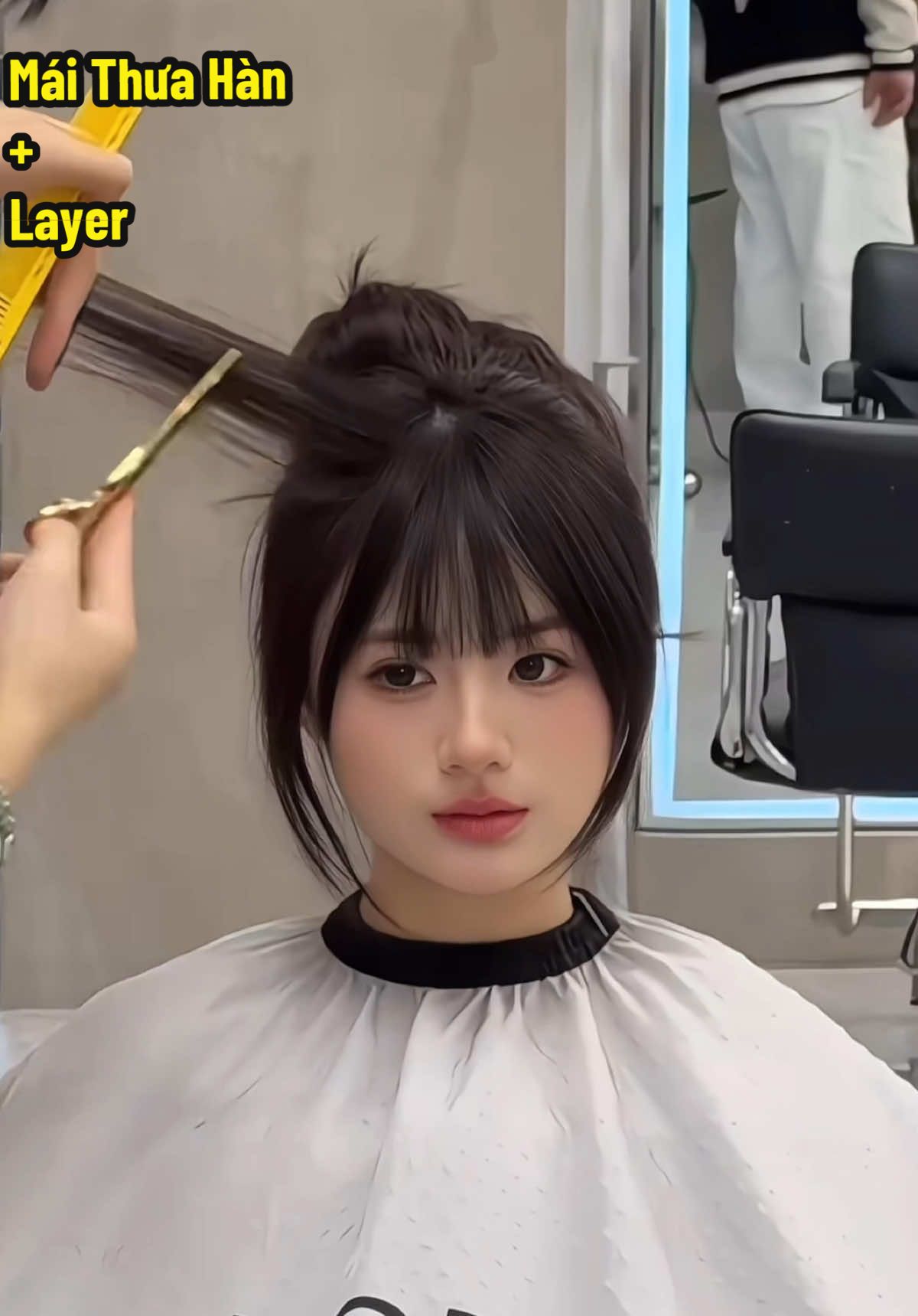 Mái Thưa Hàn kết hợp layer lỡ kiểu tóc không cần tạo kiểu cầu kì nhưng vấn cá tính😍#xuhuong #mauthoitrang #tocdepcantho #chuyenmauthoirrang #maiphapcantho 