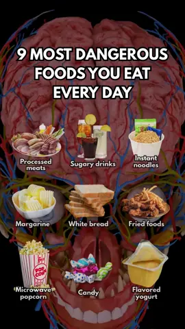 Top 9 most dangerous foods you eat every day #healthy #healthtips #nutrition #foods #foodtiktok #usa_tiktok 
