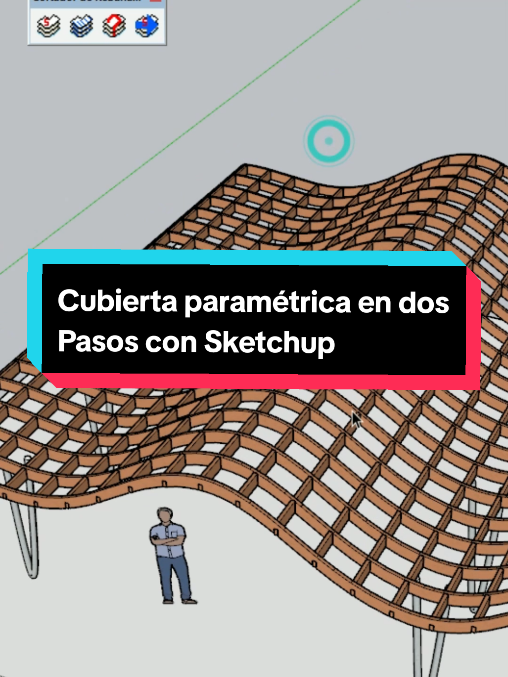 Plugins:TIG_Slicer , Crea cubiertas paramétricas en dos pasos con este Tips! #diseño #sketchup #prosketchup #sketchup3d #arquitectos #interiordesign #construccion #Arquitecto 