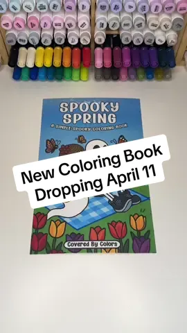 New Coloring Book Dropping April 11! We are beyond excited to bring you guys our brand new Spooky Spring coloring book very soon!  This is quickly becoming my new favorite book and if you loved our other spooky books you will definitely love this one too! #coloring #coloringbook #colortok #spooky #spring #fypシ 