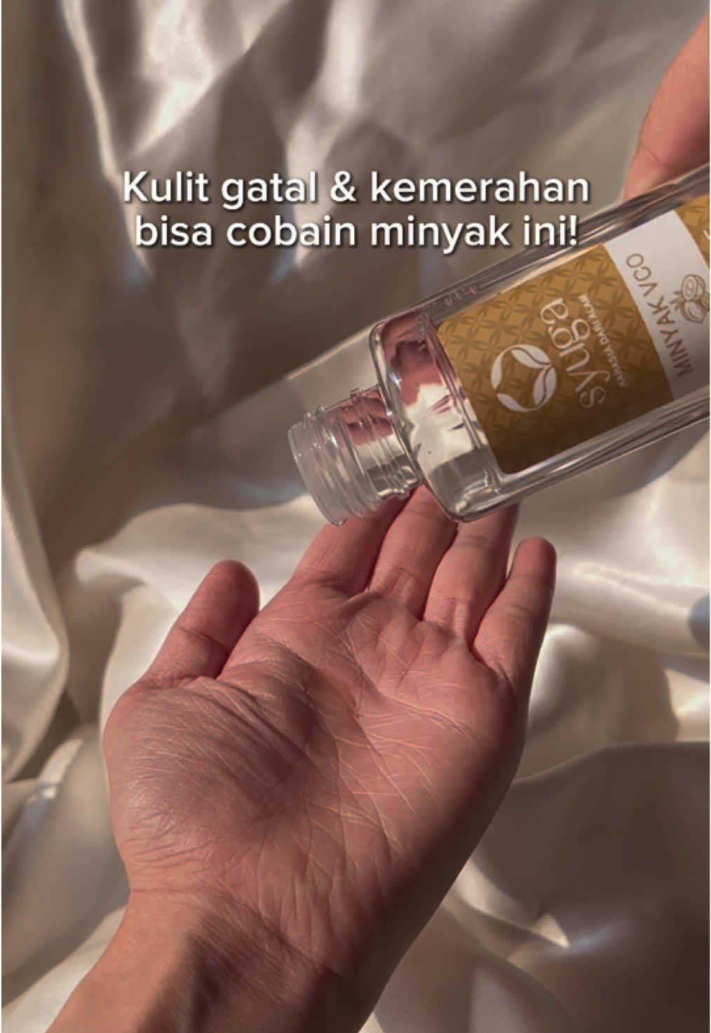 Kulit gatal kemerahan bisa cobain minyak ini yang aromanya lembut dan ga lengket di kulit 🥰 #syuga #minyakvco #kulitsensitif 