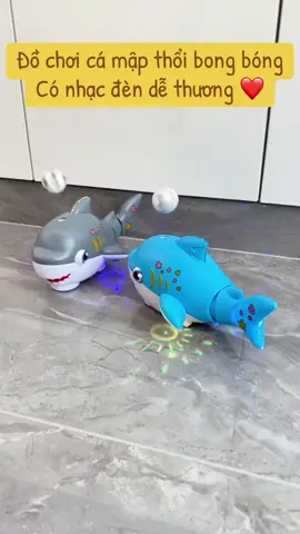 Đồ chơi cá mập thổi bong bóng có nhạc đèn dễ thương #xuhuongtiktok #fpyシ #dochoi 