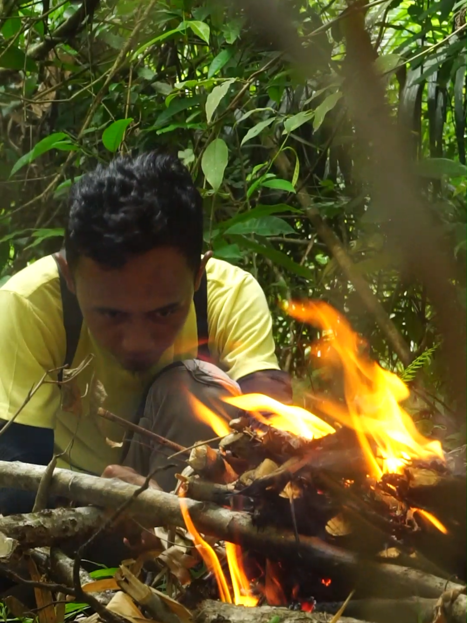 Cara masak rebung bambu saat darurat ketika di hutan !!! #rebungbmabu #rebung #petualang #bolang #survival #mukbang #shirinyoku #hutan #alam #bakarrebung