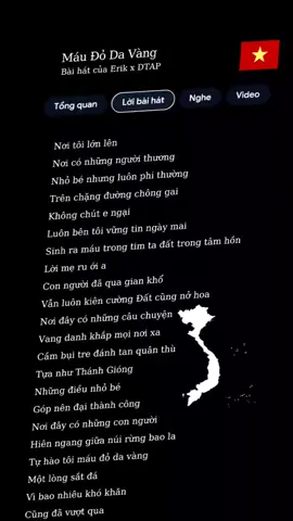 Máu đỏ da vàng tôi là người Việt Nam 🇻🇳 #nhachaymoingay #khoa1910 #LearnOnTikTok #trending #xuhuong #xh #vietnam #maudodavang #erik #dtap 