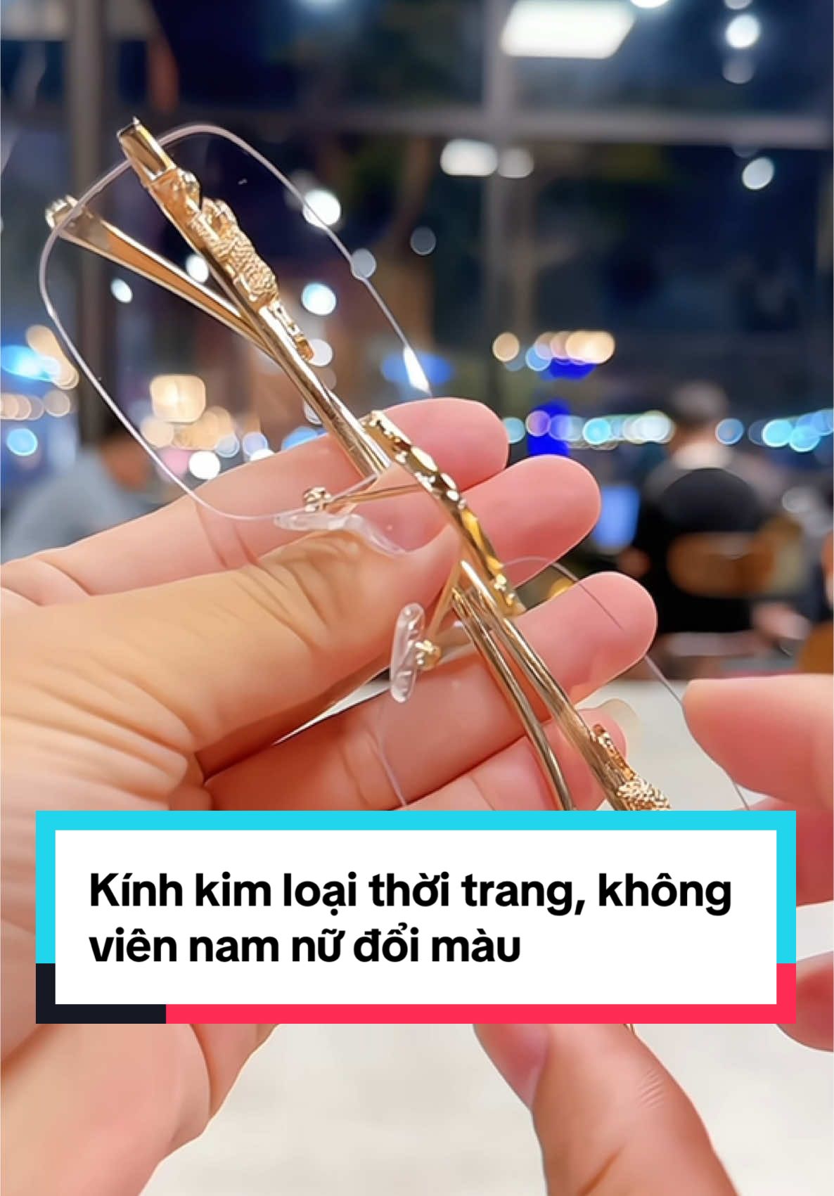 Kính kim loại thời trang, kính không viền nam nữ#TikTokAwardsVN #xuhuongtiktok #tranding #kínhthờitrang #kinhramnu #kinhramnam #kinhdoimau 