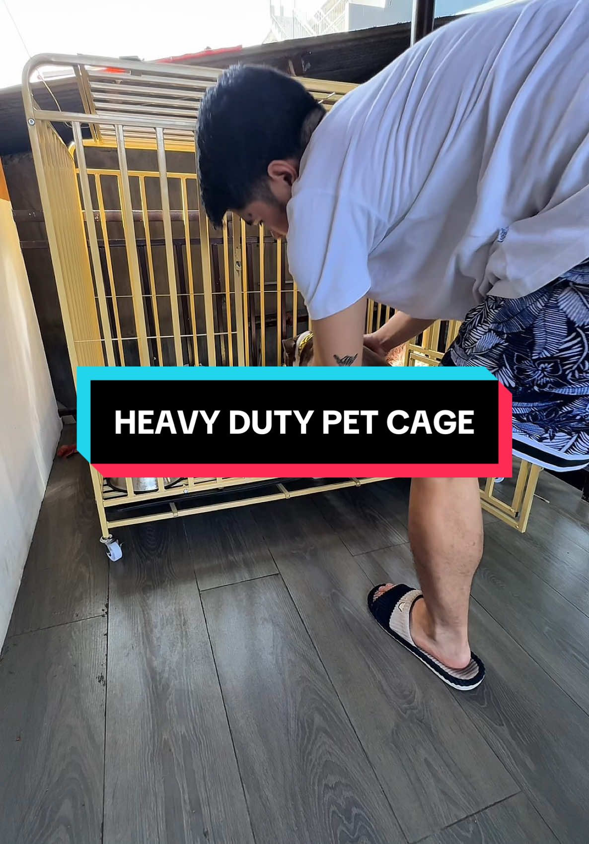 Heavy Duty indoor/outdoor petcage with 4 wheels #petcage #furbaby #furpaprents #cage #dogcage #dog 