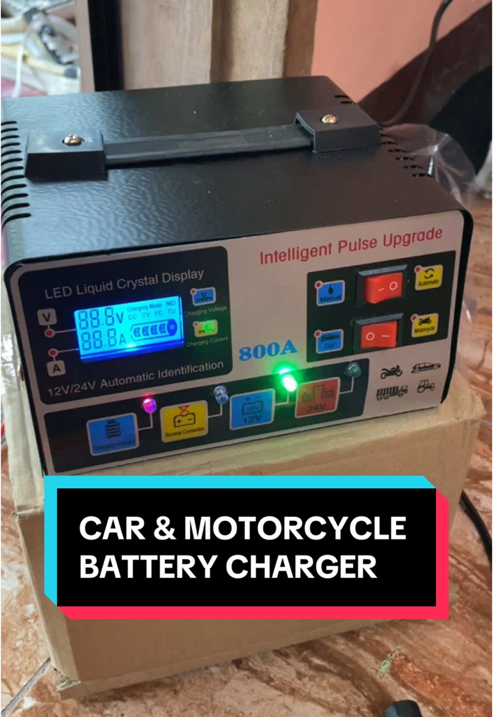 Car Battery Charger 12V 24V Intelligent Pulse Repair Battery Fast Charging Automatic Voltage 800A Suitable for a wide range of vehicles. #TOYOPH #carbatterycharger #motorcyclebatterycharger #fyp #fypage #fyppppppppppppppppppppppp 
